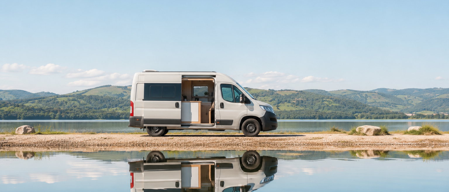 Camping-car en bivouac