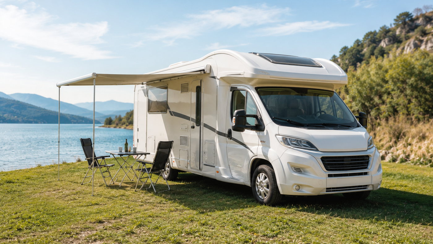 Camping-car en pleine nature