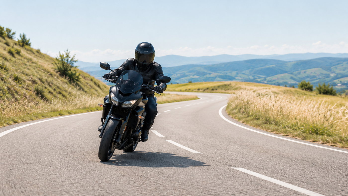 Moto sur route